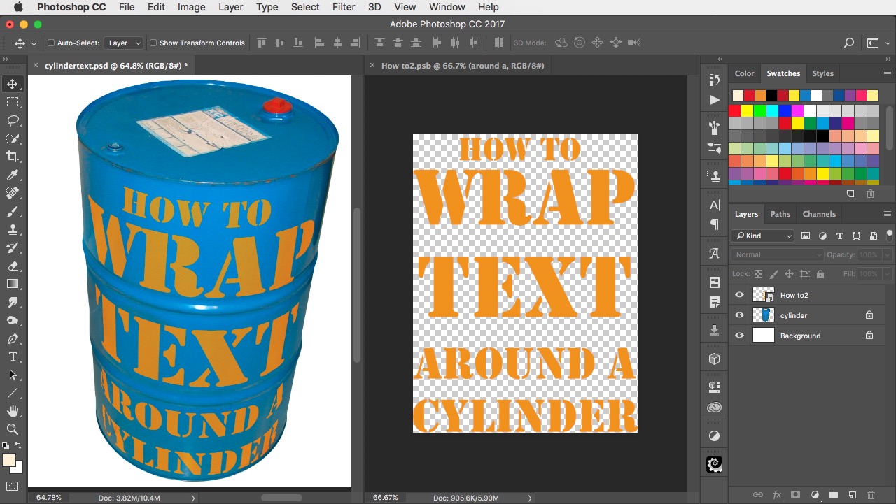 wrap text around object in photoshop